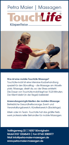 TouchLife Massage mobil Petra Maier